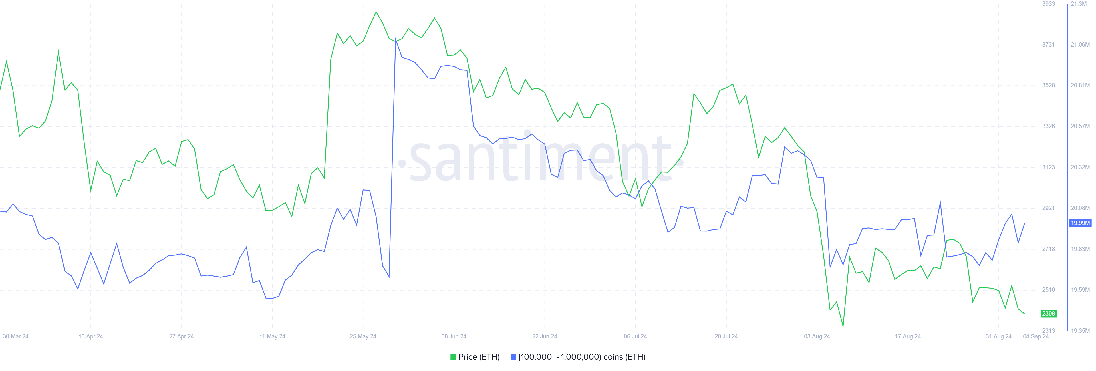 Holding della balena di Ethereum.