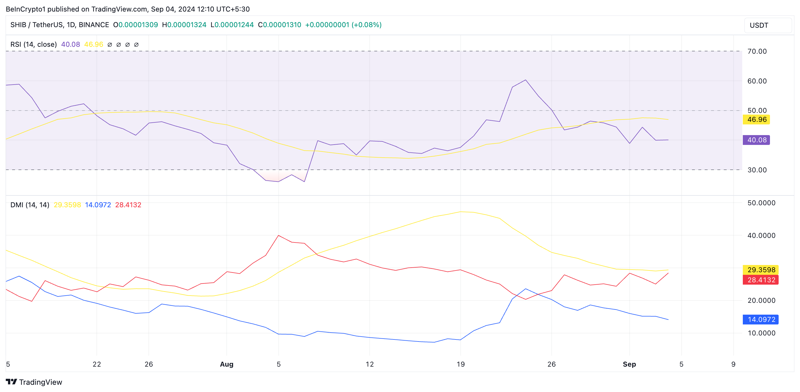 shib rsi and dmi