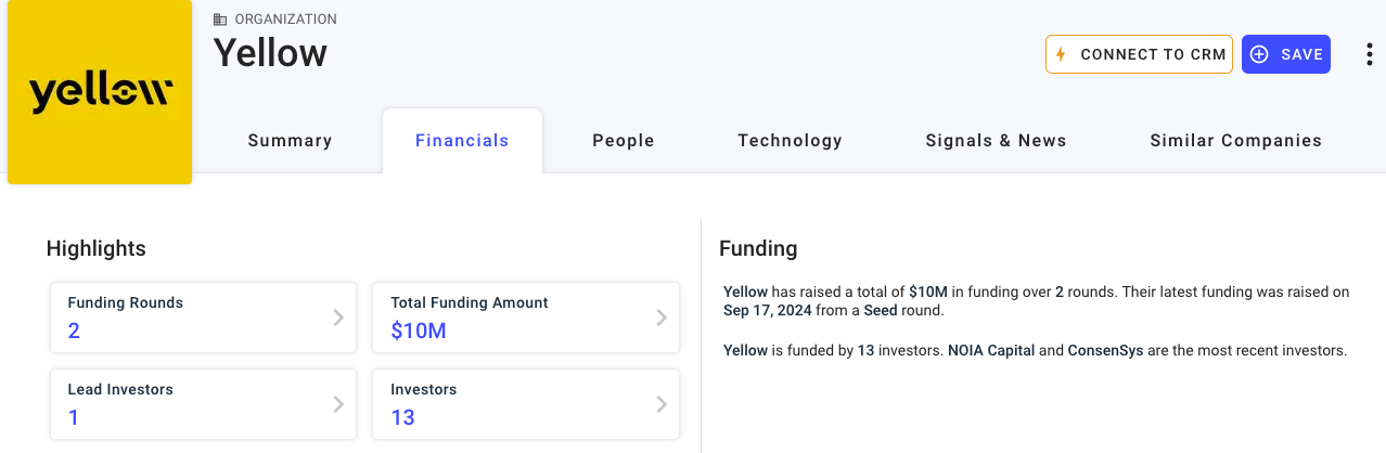 Yellow Financials