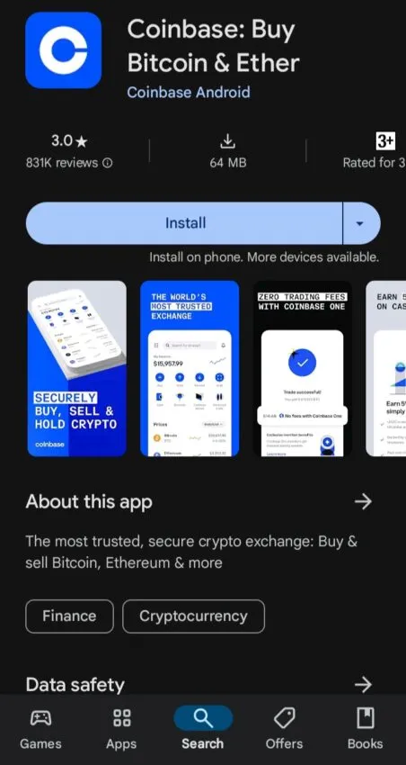 How to buy Solana - download app