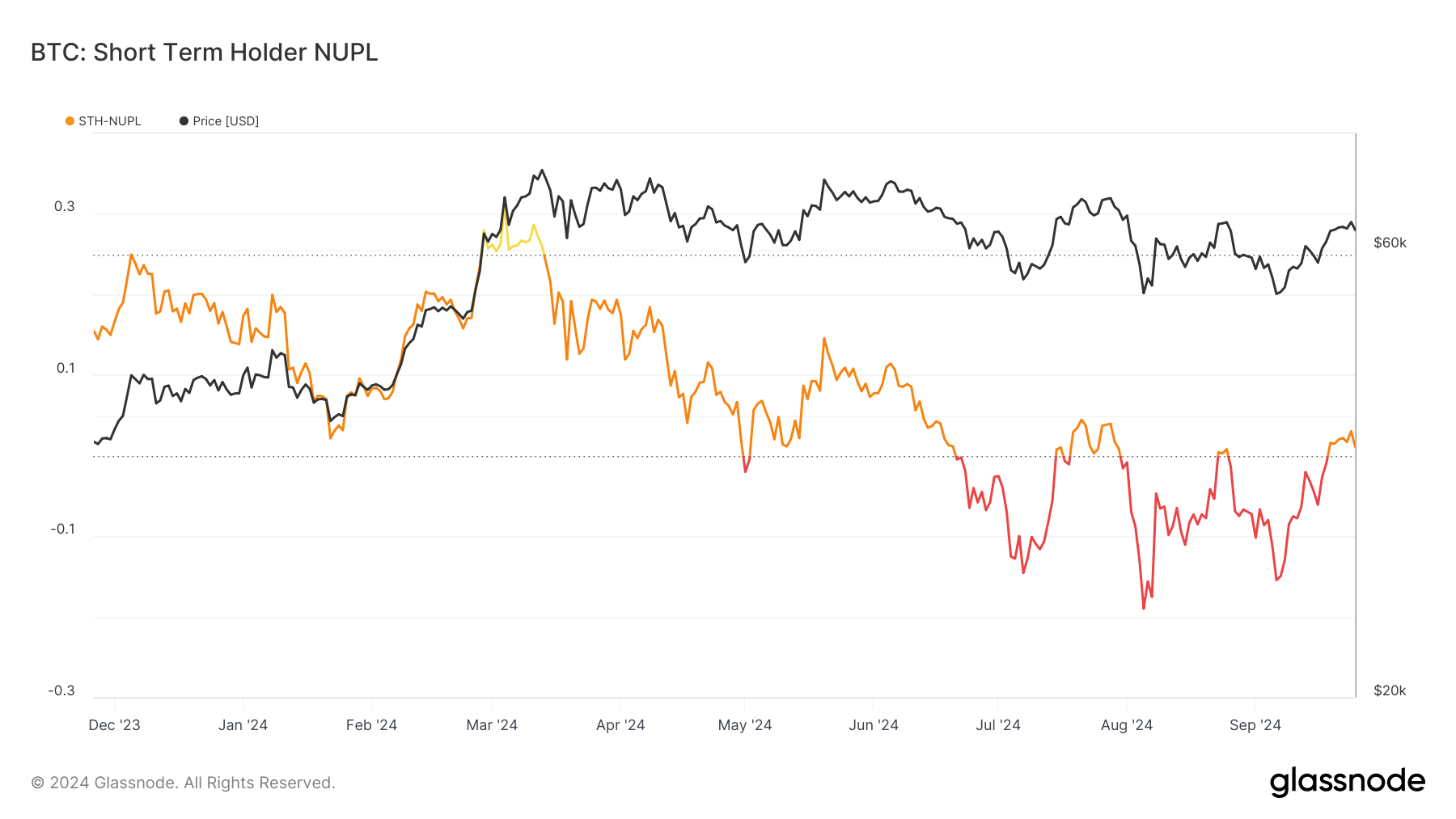 Bitcoin STH-NUPL. 