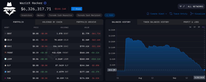 WazirX Hacker's Wallet Steadiness.