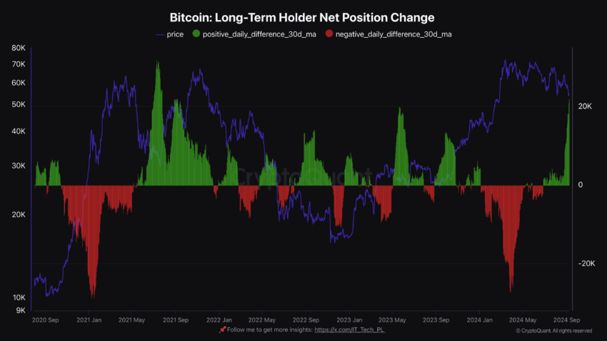 Posizioni dei possessori di Bitcoin a lungo termine