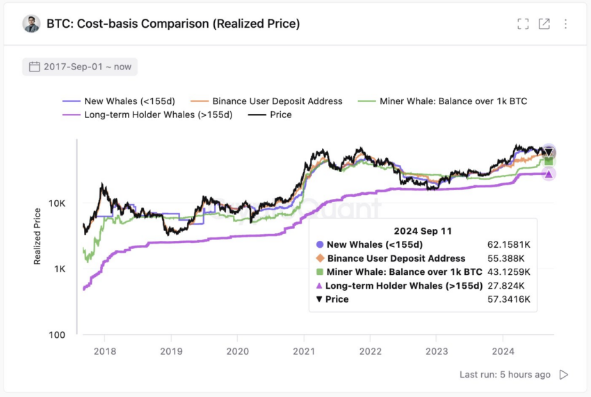 Confronto base costo Bitcoin