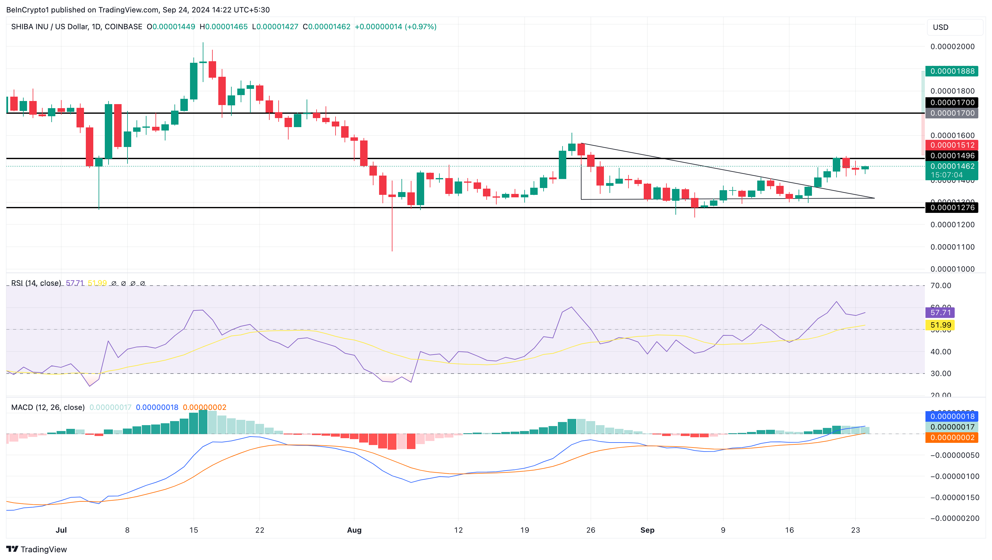 Shiba Inu Daily Price Analysis.