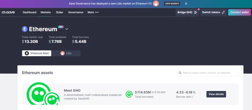 AAVE LIQUIDITY PROTOCOL