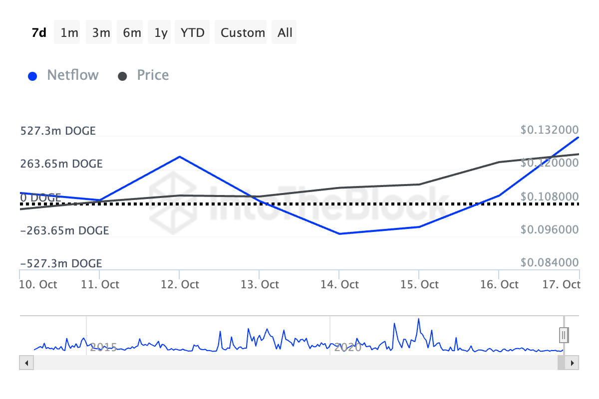 Netflow per i grandi possessori di Dogecoin