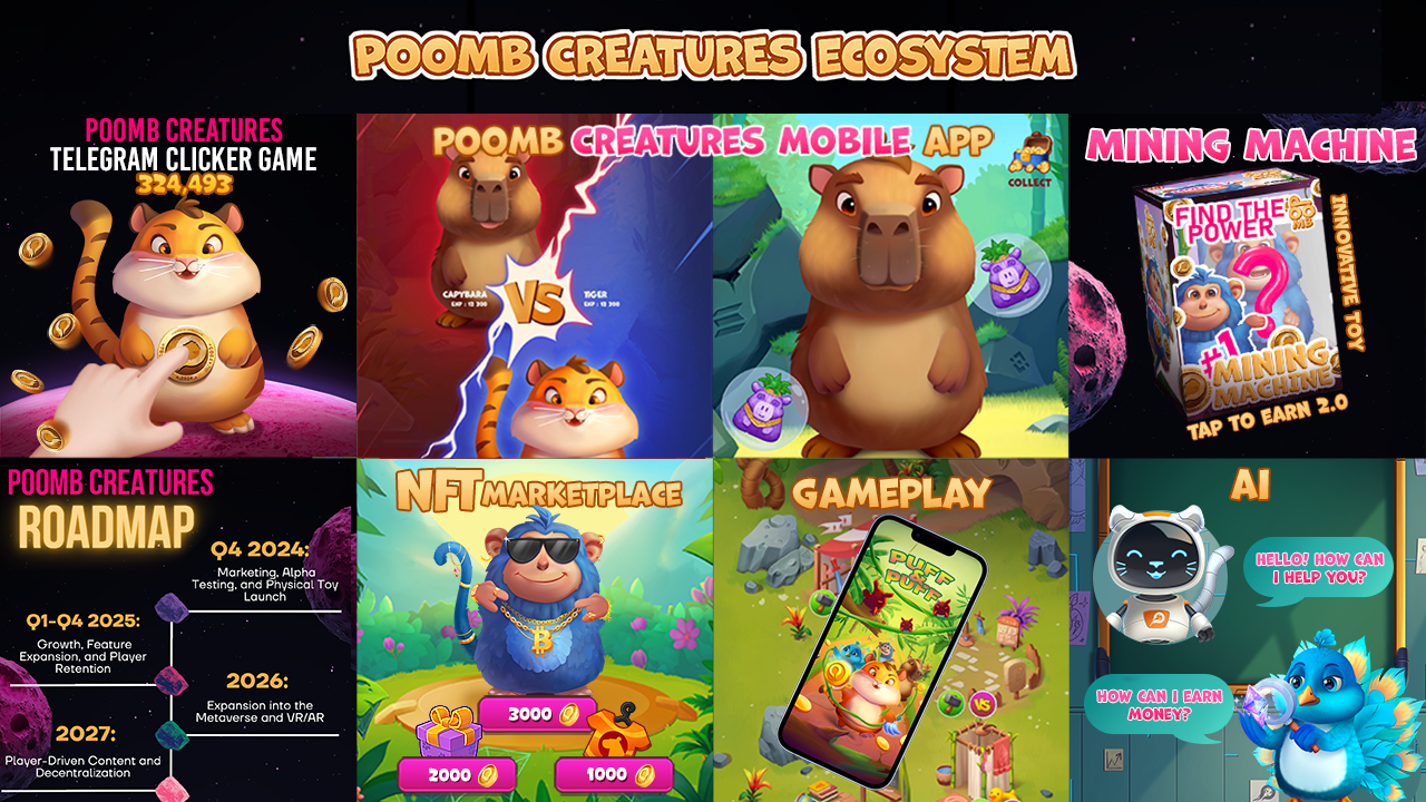 Comet Space presenta Poomb Creatures: un gioco Web2 + Web3 con tecnologia Tap-to-Earn 2.0 e giocattolo per l'estrazione fisica