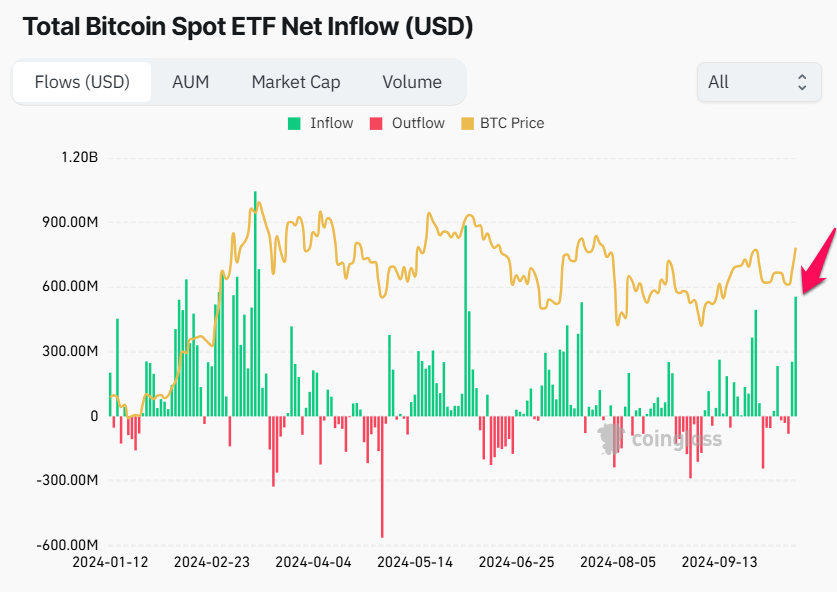 bitcoin etf netflow 10 2024