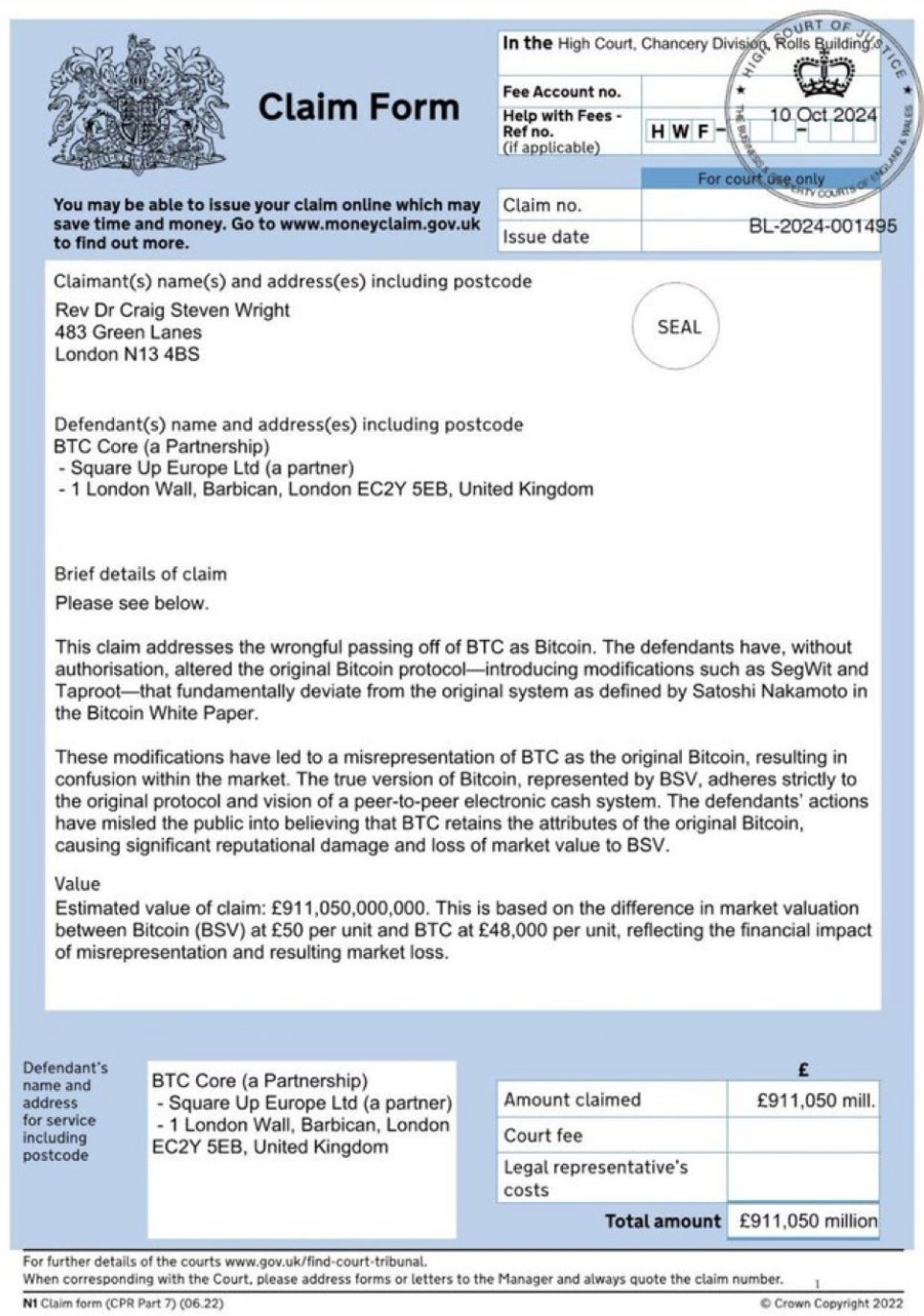 Wright's New Bitcoin Lawsuit