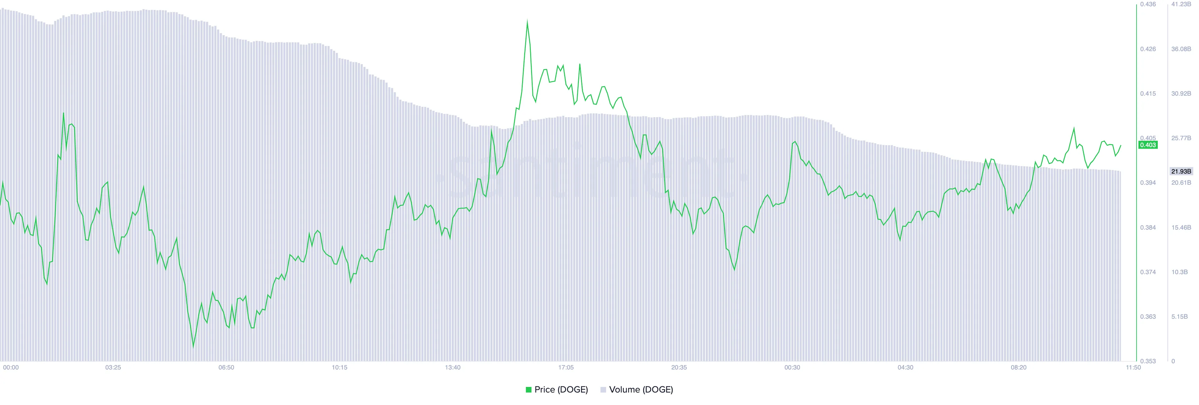Doge coin Price and Trading Volume