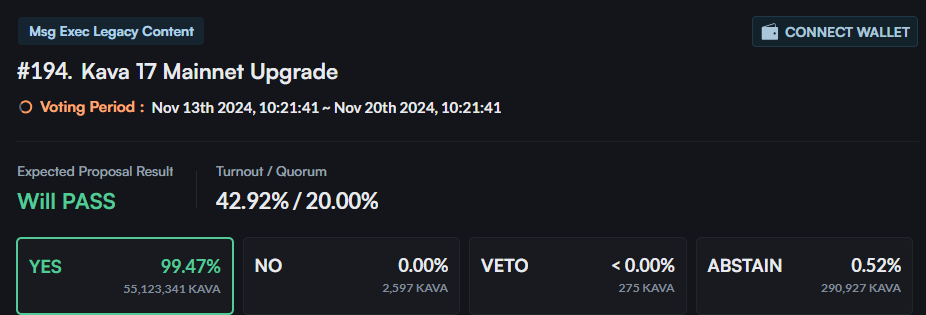 Kava Upgrade Proposal Vote