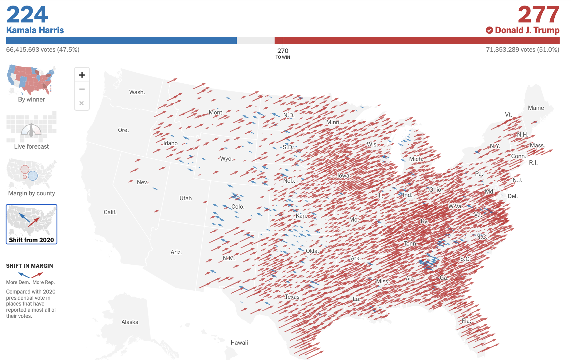 Areas Trump Outperformed His 2020 Campaign