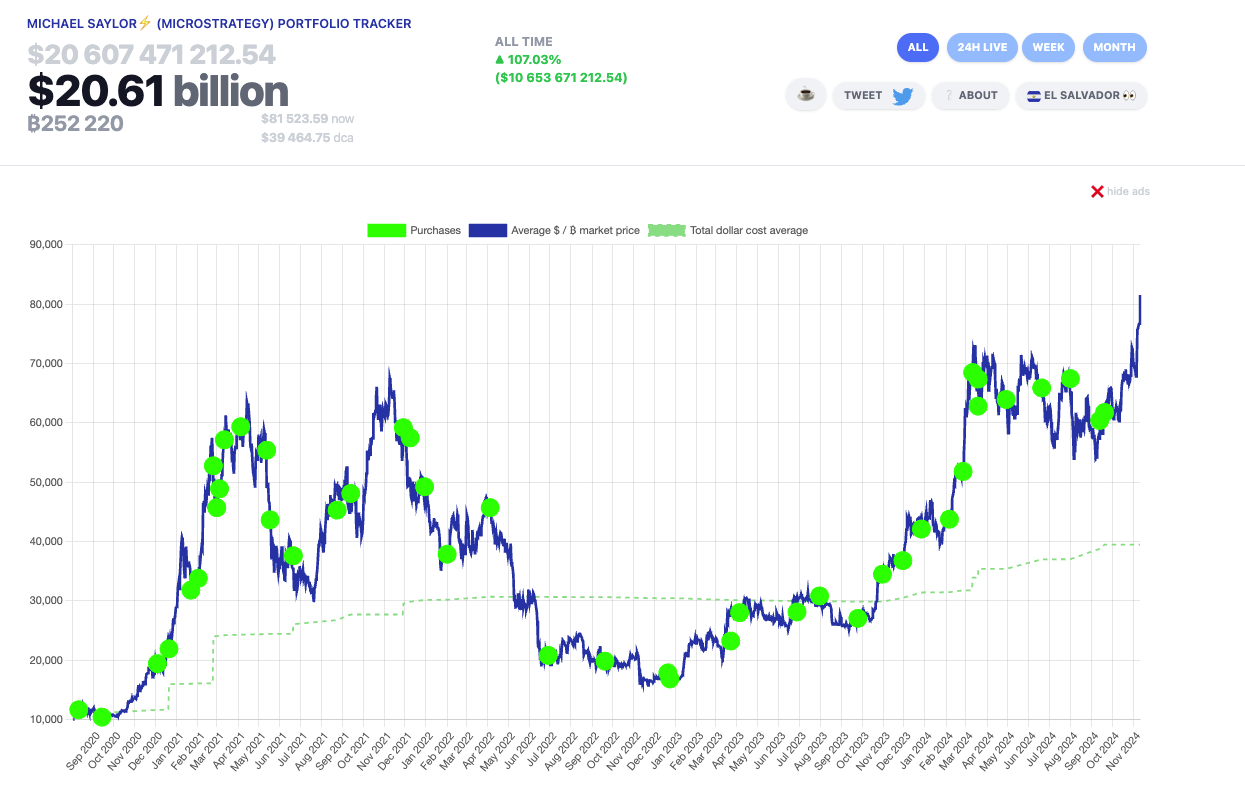 MicroStrategy Bitcoin Portfolio