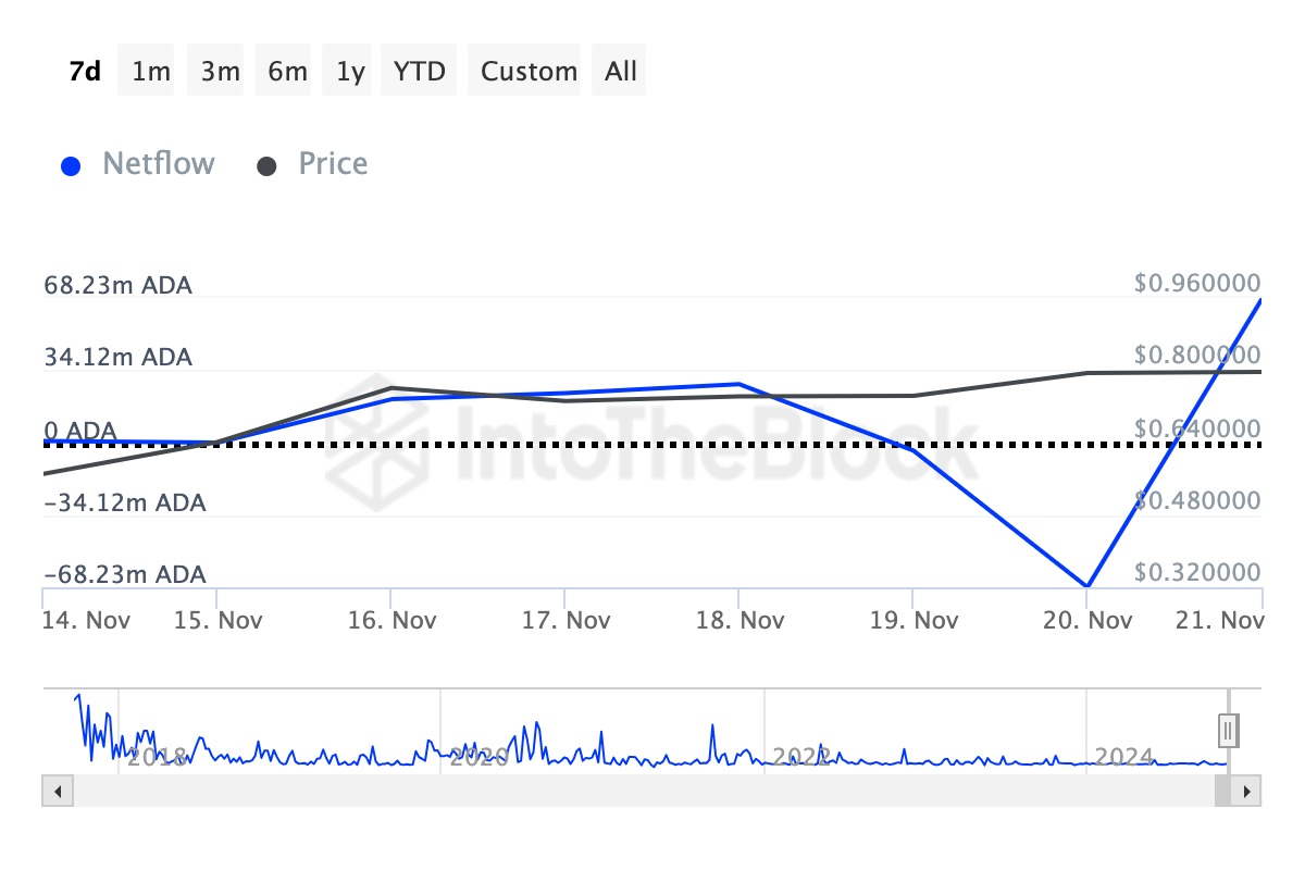 Cardano crypto whales accumulation