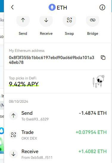 A Phishing-Associated Wallet, Posted on Spektor's Telegram Bio 