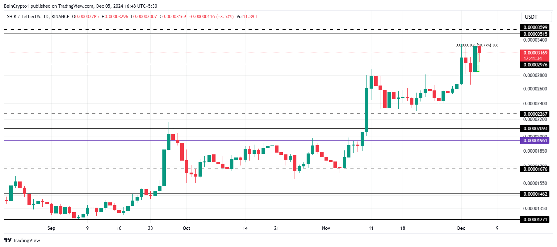 Shiba Inu Price Analysis.