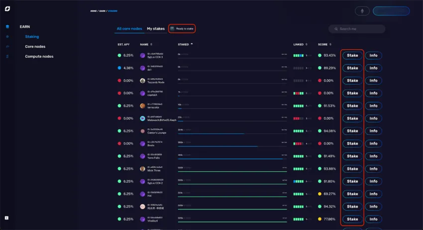 how to stake on aleph cloud
