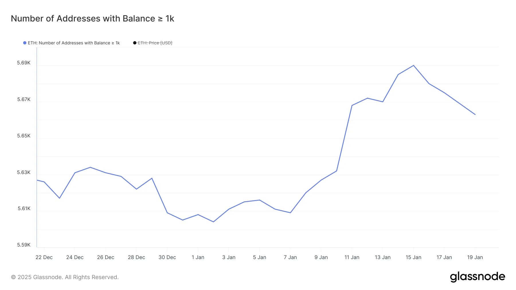 Addresses with Balance >= 1,000 ETH.