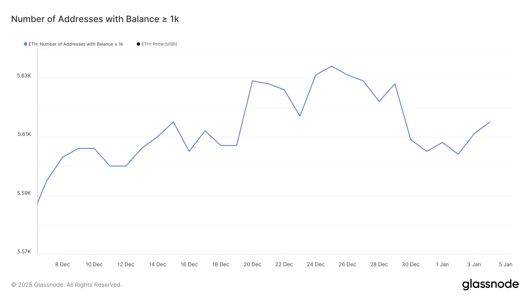 Addresses with Balance >= 1,000 ETH.