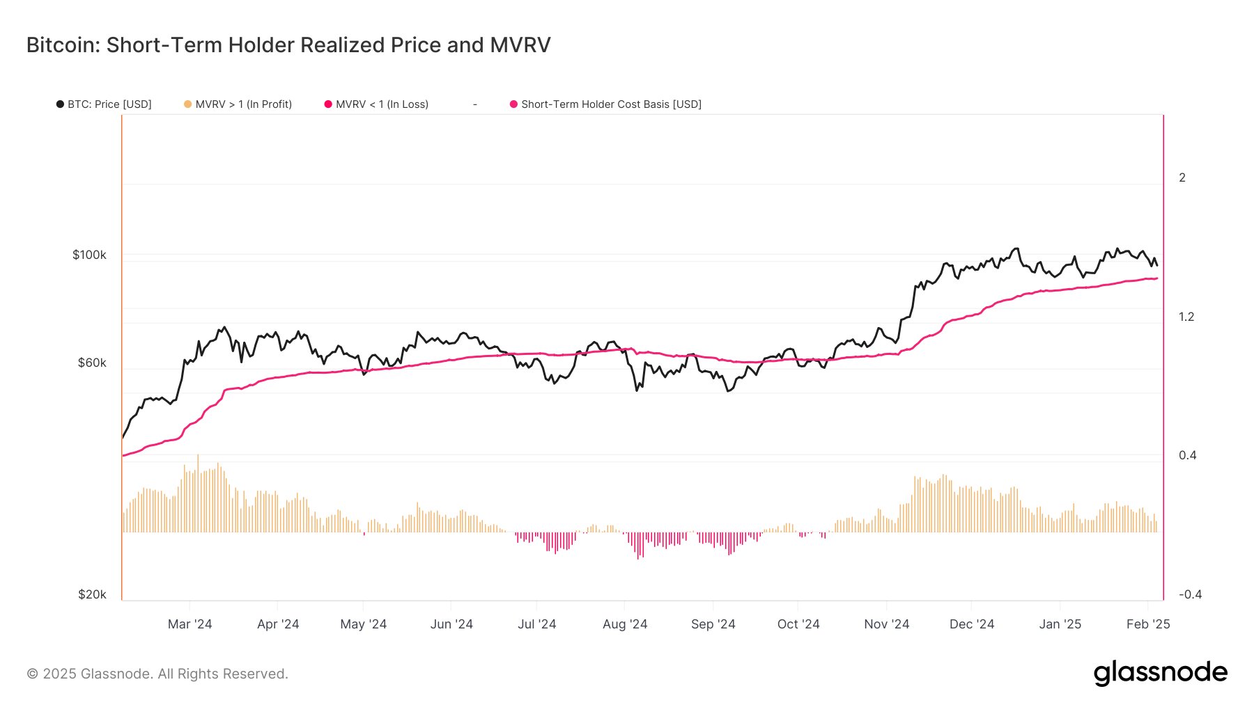 Bitcoin STH Realized Price and MVRV