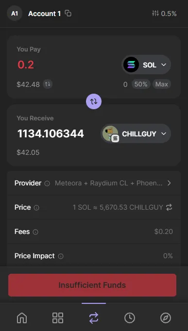 how to buy + chill guy + crypto step 4
