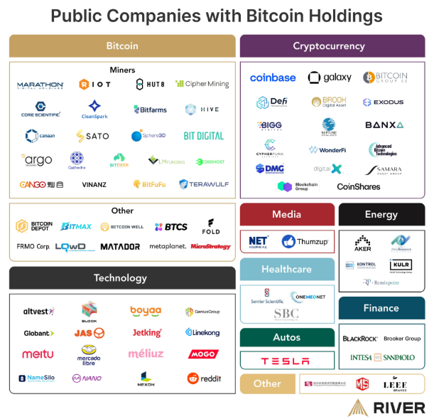 Public Companies Holding Bitcoin