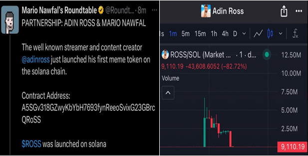 Mario Nawfal Accused of  Million Meme Coin Rug Pull with ROSS Token