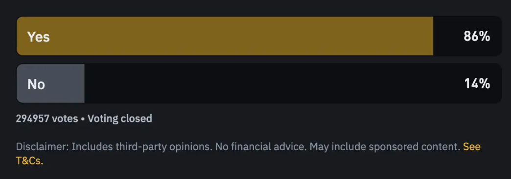 Binance Pi Coin Listing Community Vote Closed