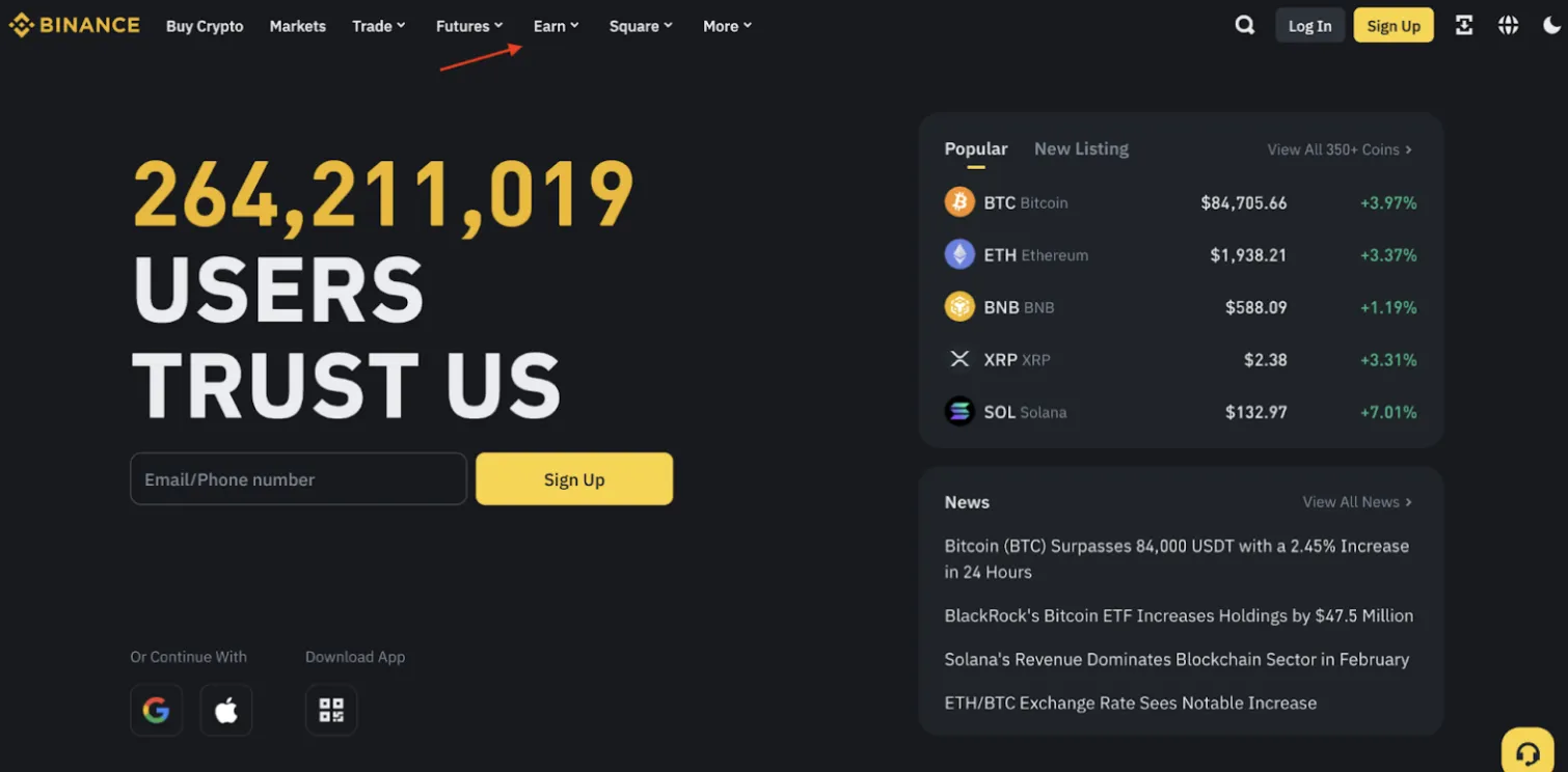 binance sign up