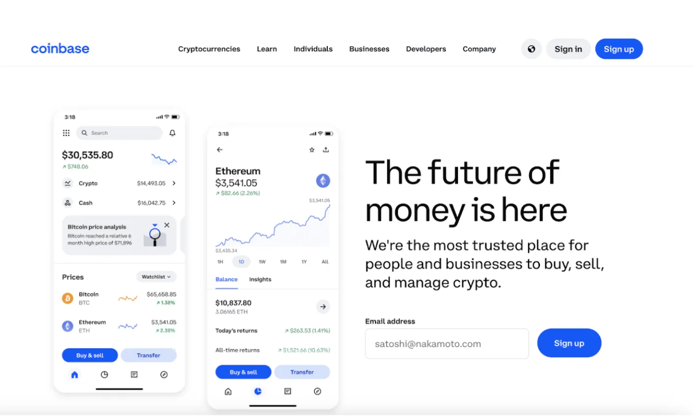 coinbase sign up