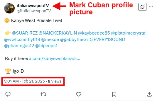 fake kanye west meme coin scam