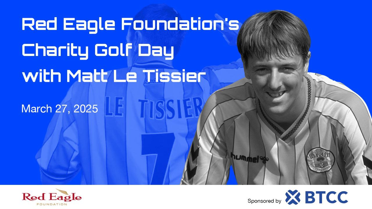 BTCC Exchange nominato sponsor principale della giornata di golf di beneficenza della Red Eagle Foundation con Matt Le Tissier