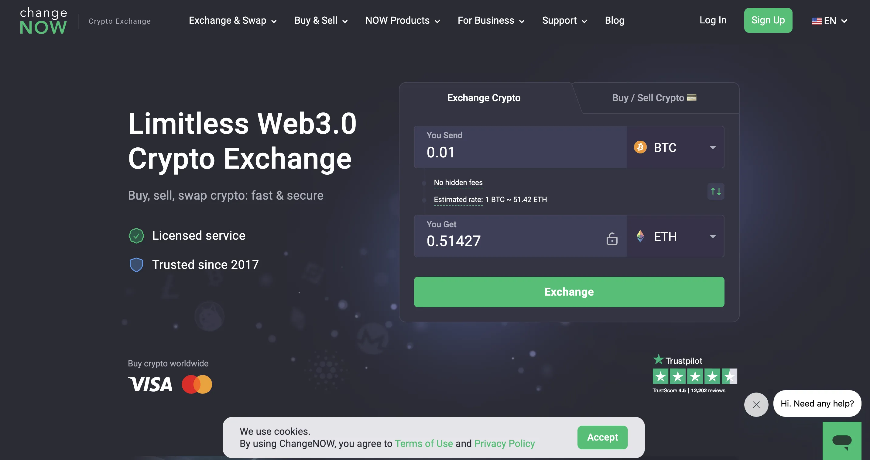 How to create a ChangeNOW account