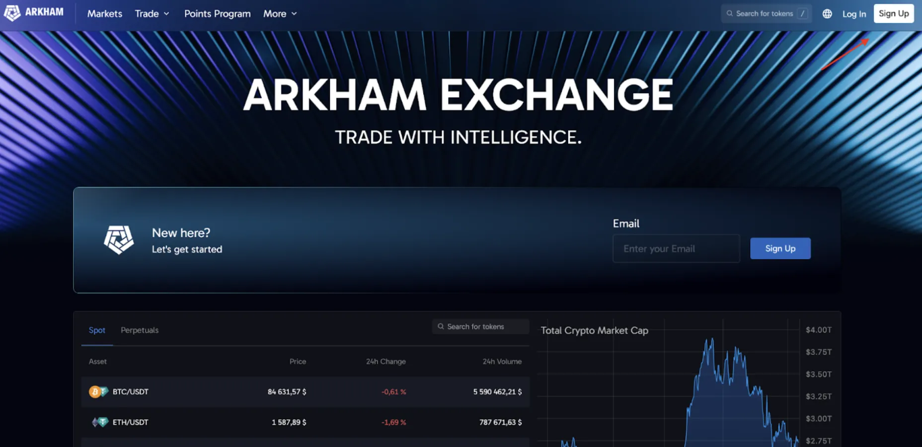 Arkham sign up