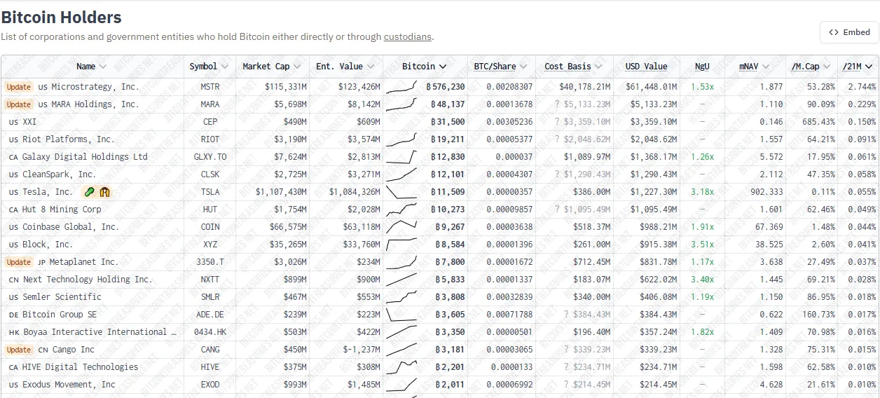 Metaplanet Bitcoin holdings