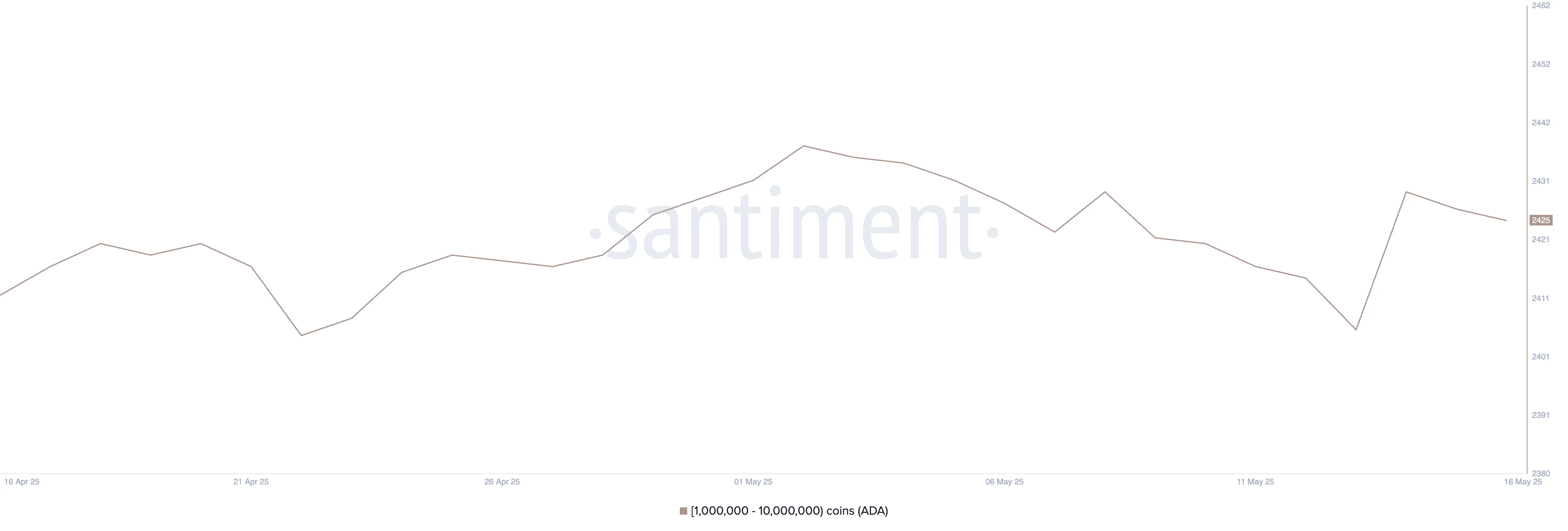 Addresses Holding Between 1 Million and 10 Million ADA.