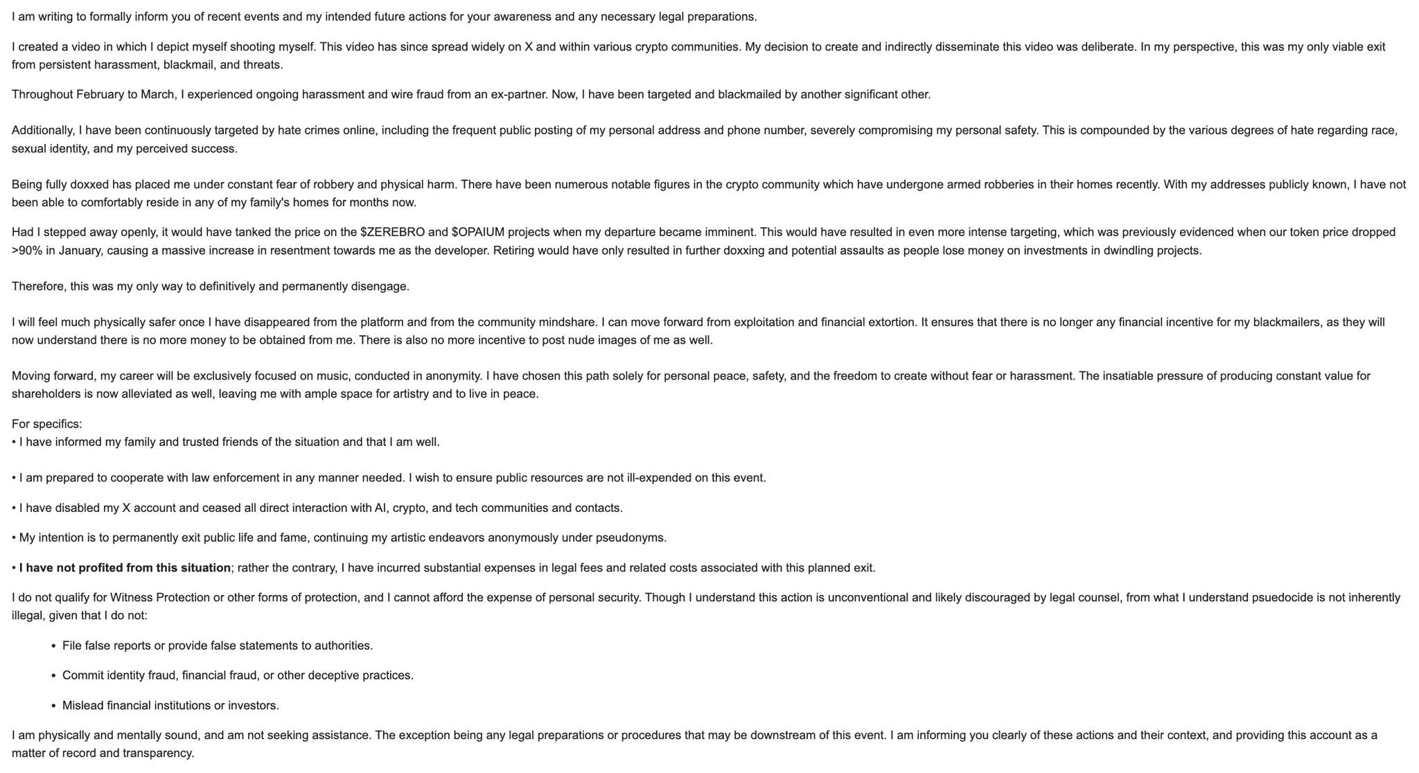 Jeffy Yu’s Alleged Letter