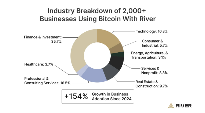 Industry Breakdown of Businesses Using Bitcoin