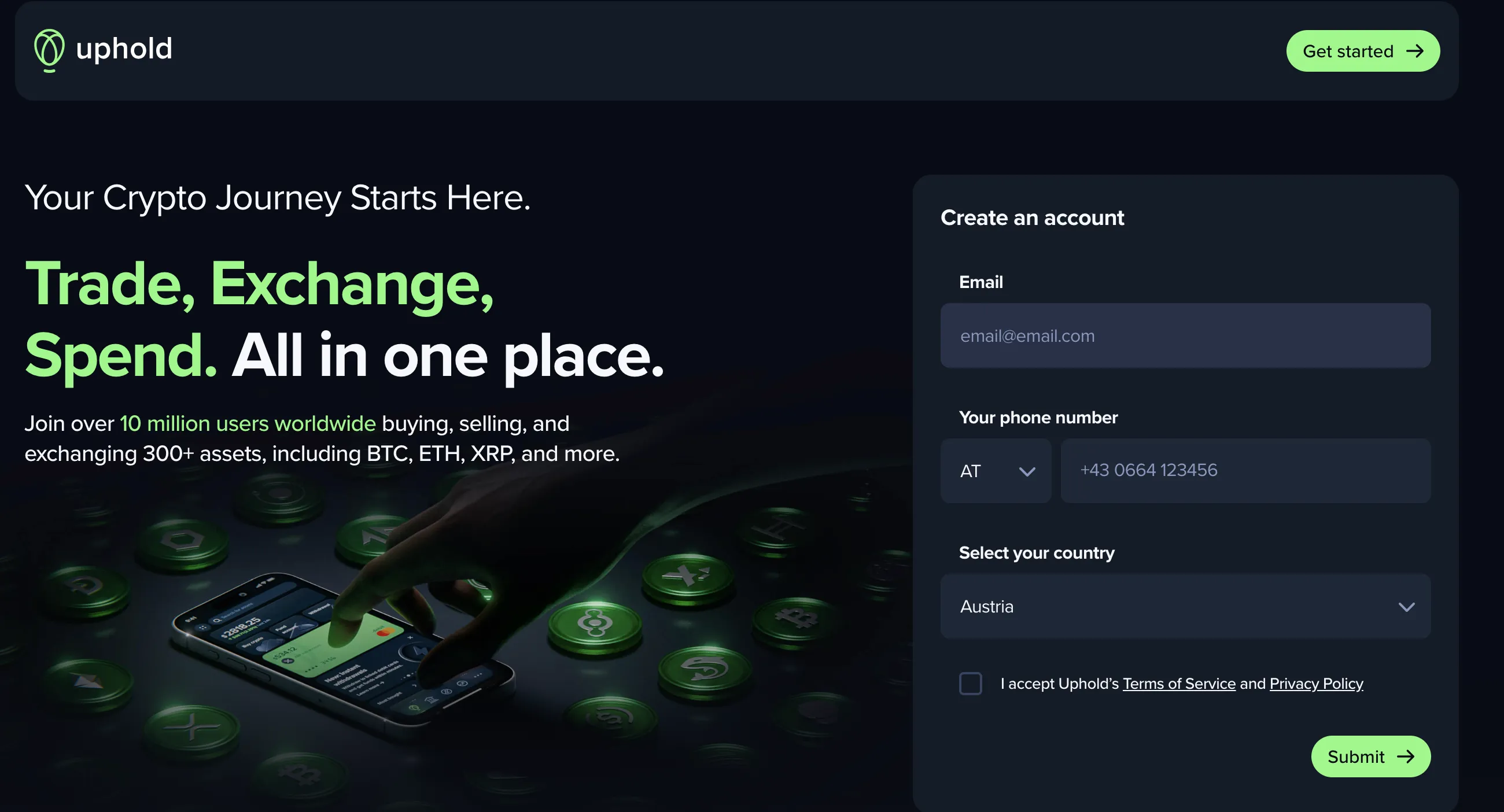 Uphold sign up