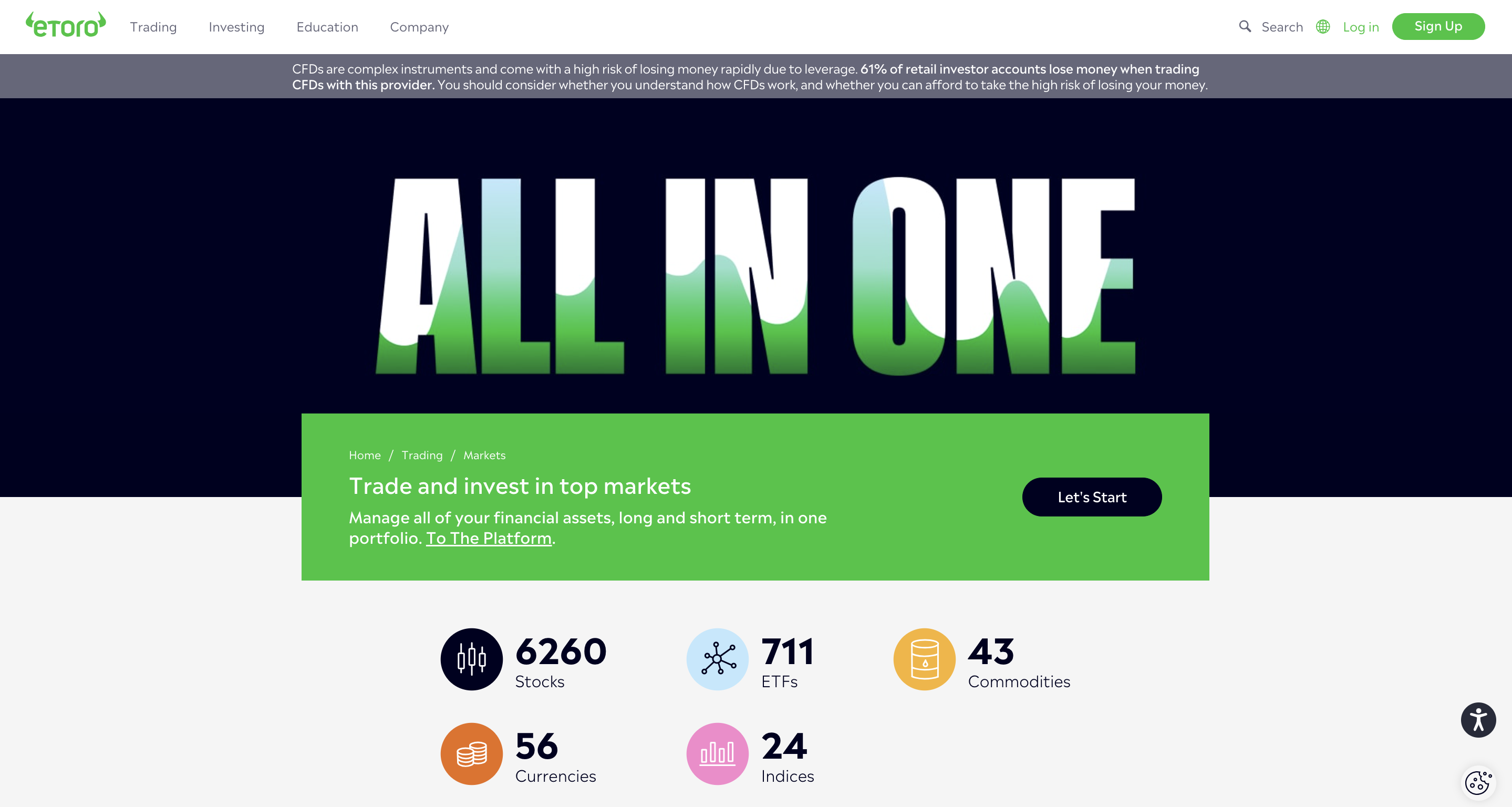 eToro Spot Trading Crypto