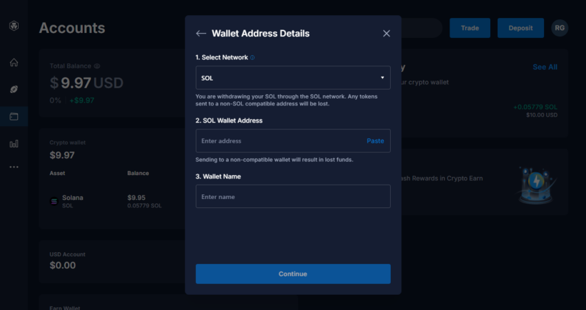 wallet details