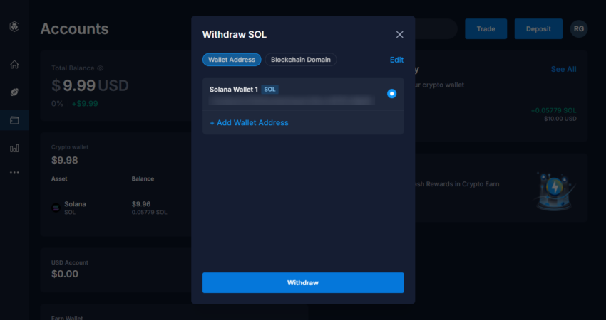 withdraw your crypto
