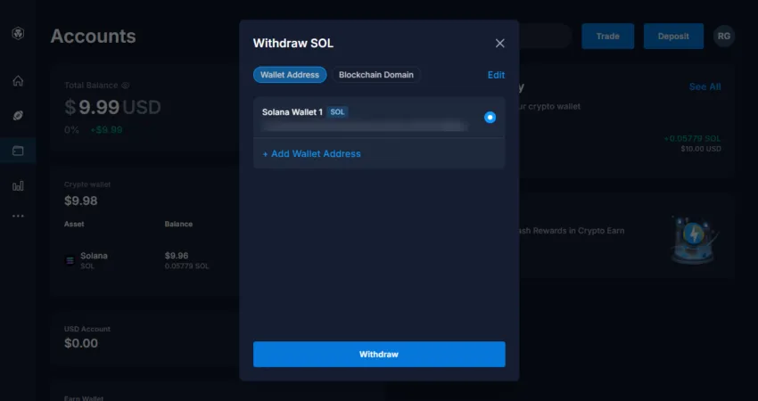withdraw your crypto