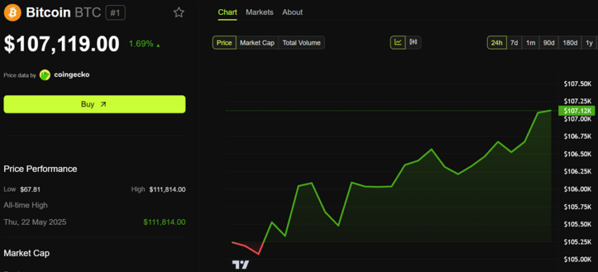 Bitcoin (BTC) Price Performance
