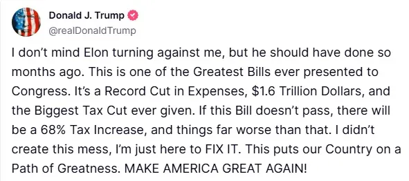 Trump attacks Elon Musk