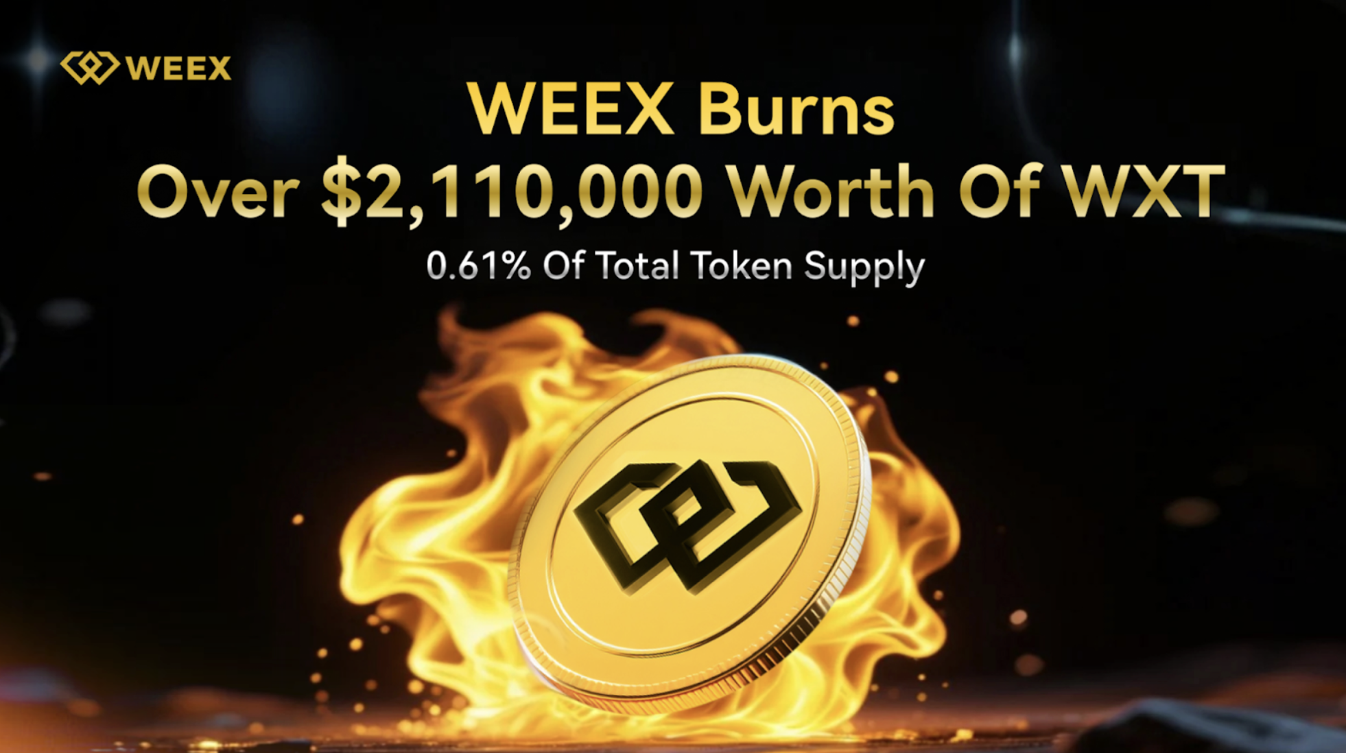 WEEX Burns  Million WXT, 0.61% of the Total Supply