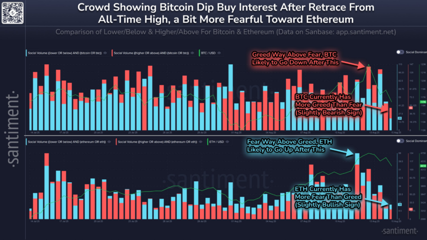 Bitcoin and Ethereum Market Sentiments. 