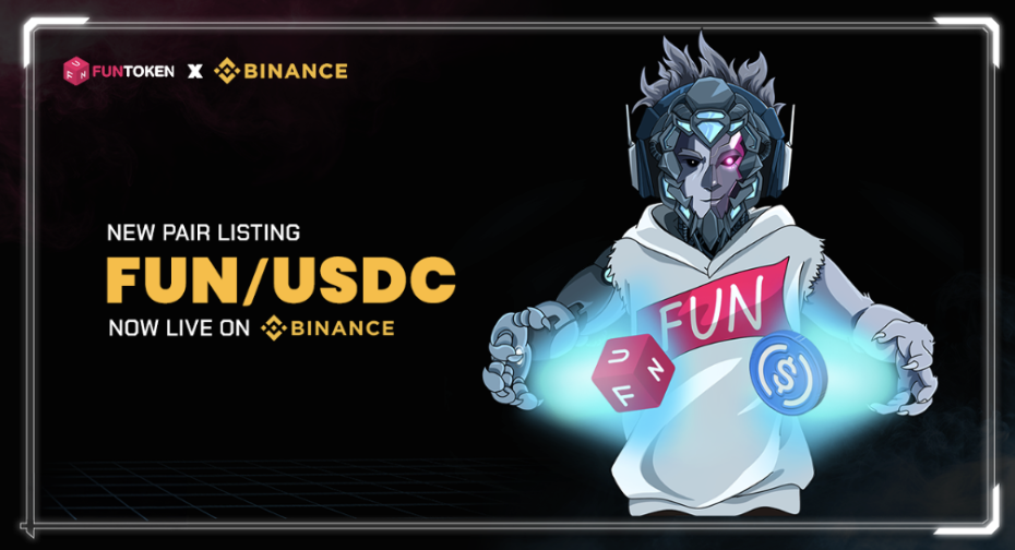 Binance quota FUN/USDC mentre FUNToken rafforza l'infrastruttura di trading globale