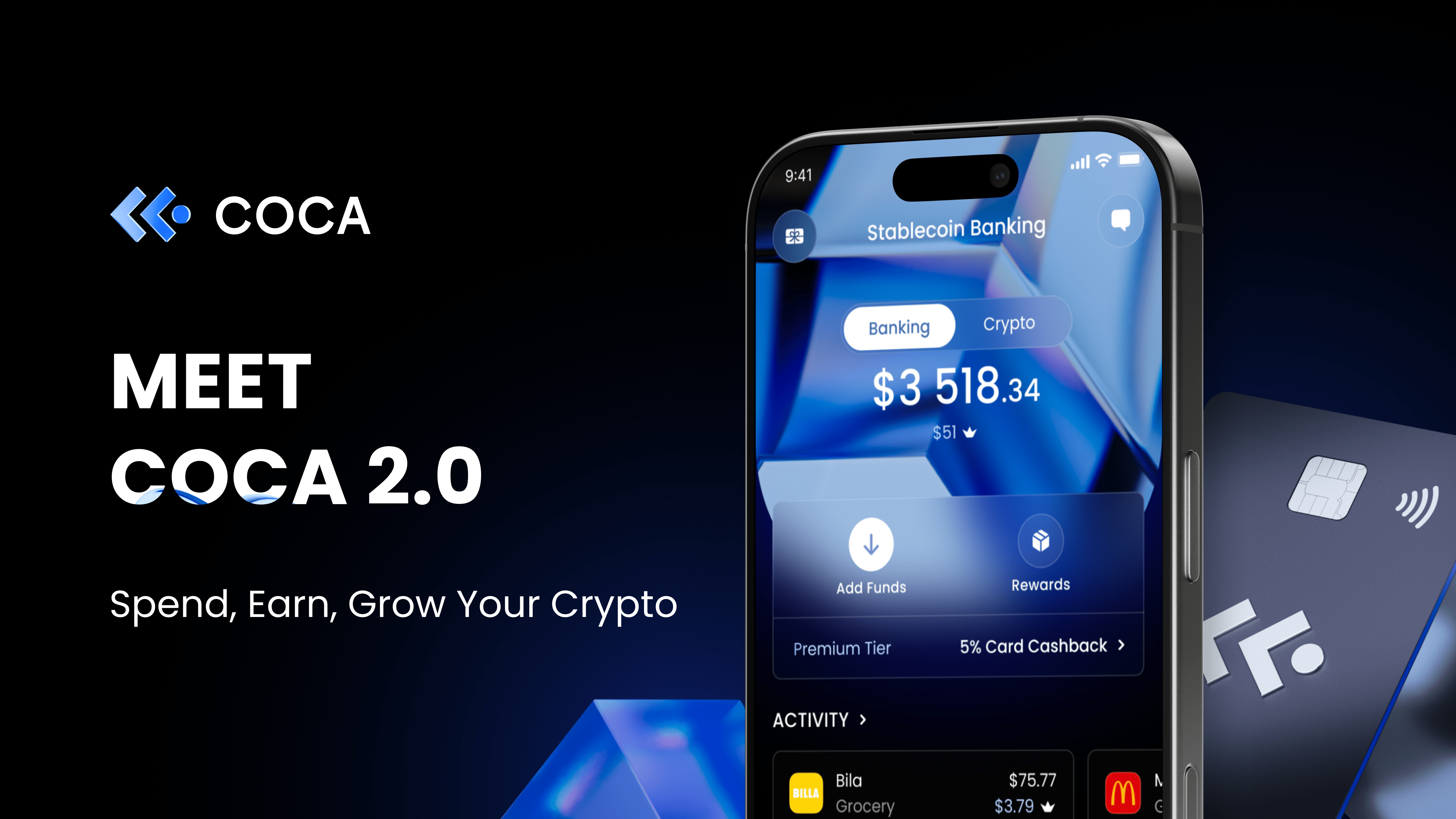 COCA 2.0 è disponibile: app di self-custodial banking basata su stablecoin